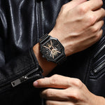 POEDAGAR Chronograph Square Dial